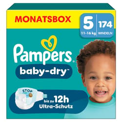 Pampers Baby-Dry Windeln Gr. 5, Monatsbox, 11kg-16kg