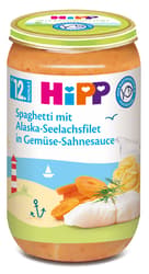 HiPP Spaghetti mit Alaska-Seelachsfilet in Gemüse-Sahnesauce ab 12. Monat