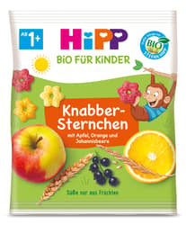 HiPP Bio Knabber Sternchen mit Apfel, Orange und Johannisbeere ab 1+