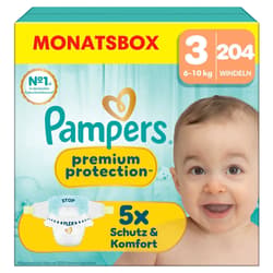 Pampers Premium Protection Windeln Gr.3, Monatsbox, 6-10kg