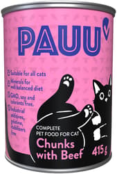 Pauu chunks with beef in sauce for cats