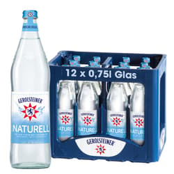 Gerolsteiner Mineral Water Natural Box 12 x 0.75 l Glass (REFILLABLE)