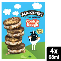 Ben & Jerry's Ice Cream Sandwich Cookie Dough 4×68 ml
