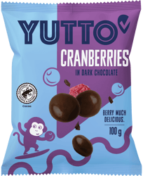 YUTTO Cranberries in dunkler Schokolade