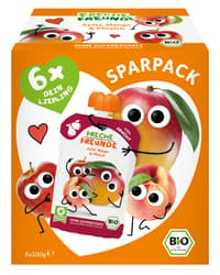 Organic Fruit Pouch 6-Pack: Apple, Mango & Peach