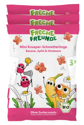 Freche Freunde Organic Mini Crunchy Butterfly Snacks Banana, Apple & Raspberry