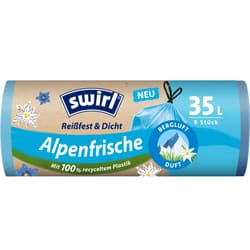 Swirl® 35L Zugband-Müllbeutel Alpenfrische