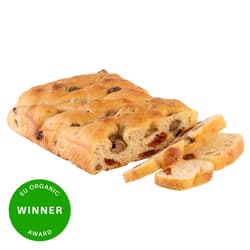 Joseph Brot Bio Focaccia mit Tomaten und Oliven