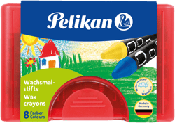 Pelikan crayon waterproof 8pcs in red box