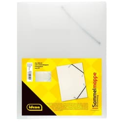 Idena Sammelmappe PP mit Gummizug transluzent weiß DIN A3
