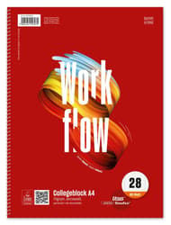Staufen Collegeblock Style Workflow Lineatur 28 kariert mit Doppelrand 80 Blatt 70g/m² DIN A4