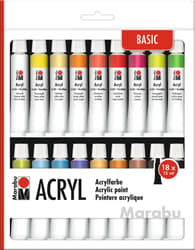 Marabu Acrylfarben Set 18x12ml Tuben