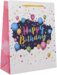 Idena gift bag Happy Birthday Balloons 18x23x8cm