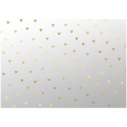 Transparent Foil 2.5 m x 70 cm "Transparent Foil Hearts Gold"