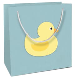 Tasche 18x21x8cm "Kraftpapier hellblau, Baby"