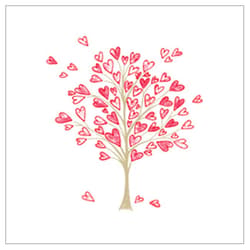 Napkin 25x25 cm "Love Tree Red"