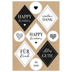 Sticker 11.5x17 cm "Graphic Birthday"