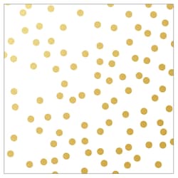 Serviette 33x33cm "Golden Dots weiss"