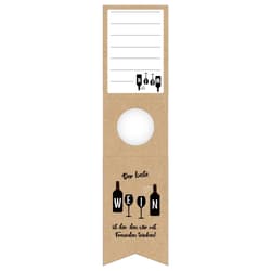 Bottle Tag 70x280 mm "Best Wine Natural Matte"