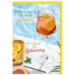 Grußkarte 11,5x17cm "Geburtstag Aperol"