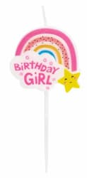 Idena Party candles Rainbow Birthday Girl pink