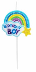 Idena Candles Rainbow Birthday Boy blue