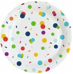 Riethmüller paper plate confetti 23cm 8pcs