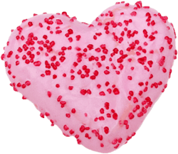 Pink Heart Donut, fully baked
