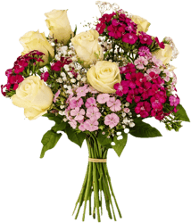 Saisonaler Blumenstrauß 40 cm x 13 Stiele