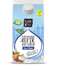 MyLove-MyLife BIO Pflanzlicher Drink mit Kefirkulturen Kokos-Mandel