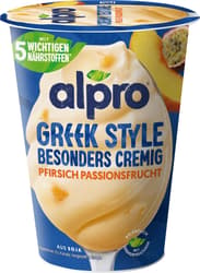 Alpro Greek Style Yogurt Alternative Peach Passion Fruit 400g