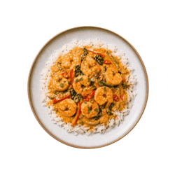 Freshfoodz Garnelen in Thaicurry mit Basmatireis