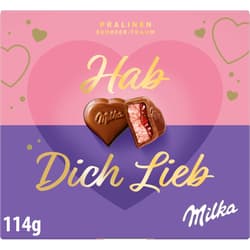 Milka Pralinen Hab dich lieb Erdbeer