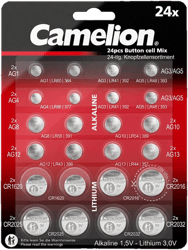 Camelion Alkaline AG + Lithium CR Knopfzellenset 24tlg.