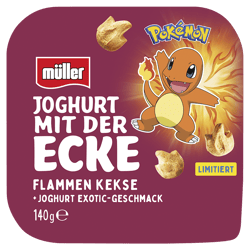 Müller Corner Yogurt Limited Edition Pokémon Fire Cookies