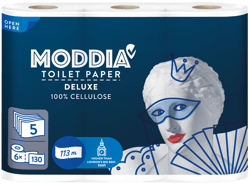 Moddia Toilettenpapier Deluxe 5-lagig 6 x 130 Blatt