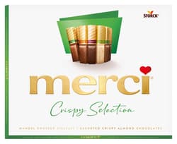 Merci Finest Selection Almond Crunch Variety, chocolate specialties with crunchy almond (9. 2%) pieces, 1 x 250g