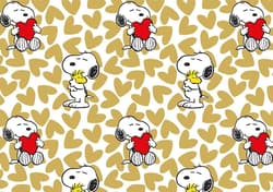 Geschenkpapier 2mx70cm "Snoopy Love gold"