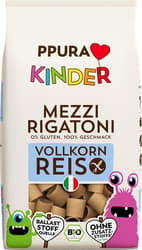 PPURA ORGANIC Mezzi Rigatoni for Kids - made from whole grain rice (gluten-free)