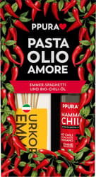 PPURA ORGANIC Gift Set Emmer Spaghetti & Chili-Flavored Olive Oil