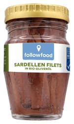 followfood MSC Sardellen Filets in Bio Olivenöl aus nachhaltigem Wildfang