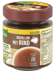 Knorr Bouillon mit Rind im Glas