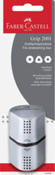 Faber-Castell Dreifachspitzdose Grip 2001 silber Blisterkarte