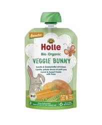 Holle BIO Veggie Bunny - Pouchy carrot, sweet potato, peas