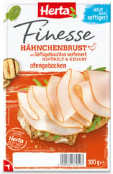 Herta Finesse Hähnchenbrust mit Geflügelbouillon verfeinert gepökelt und gegart ofengebacken