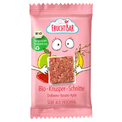 FruchtBar Bio Knusper-Schnitte Erdbeere, Banane, Apfel