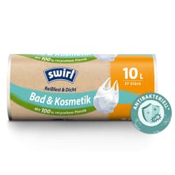 Swirl 10 l Tragegriff-Müllbeutel Bad- & Kosmetik Reißfest & Dicht