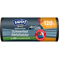 Swirl 120 l Schwerlast-Säcke Profi mit Zugband Reißfest & Dicht