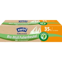 Swirl 35 l Bio-Müll Folienbeutel mit Tragegriff quer