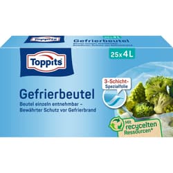 Toppits Gefrierbeutel Standboden 4L